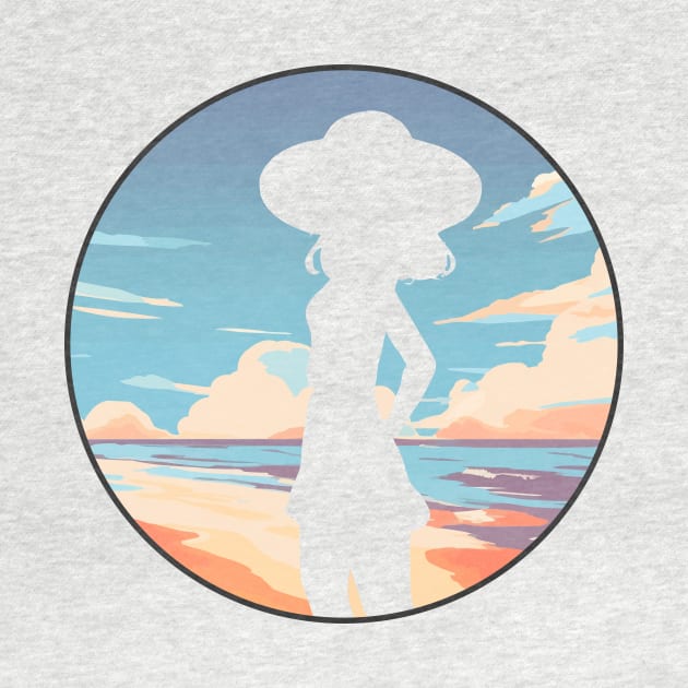 Beach Girl Silhouette by Ceiko